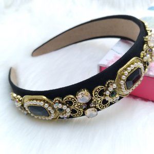 Headband Rhinestone Luxury Hair Accessories Black